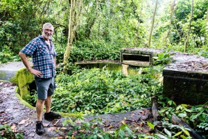 One of the WW II gun emplacements along the trail