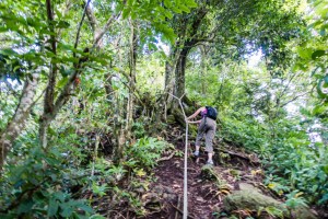 Steep trail over the mountain