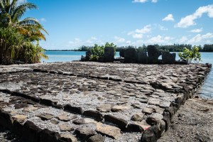 Ancient stone floor of a chief's house