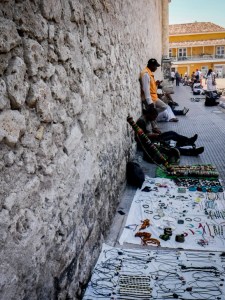 Old walls constructed of coral